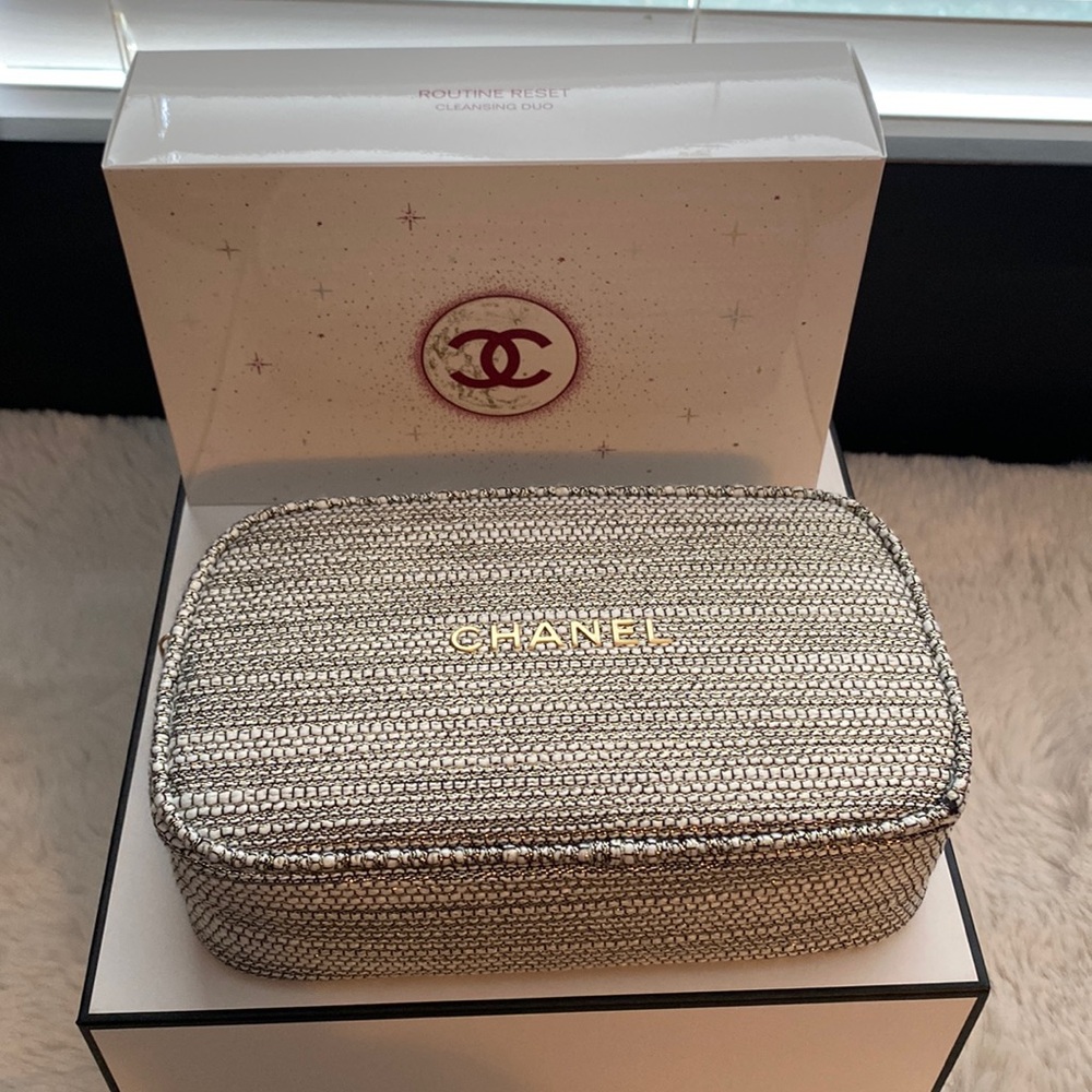Limited Edition 2022 Chanel Cosmetics Pouch.